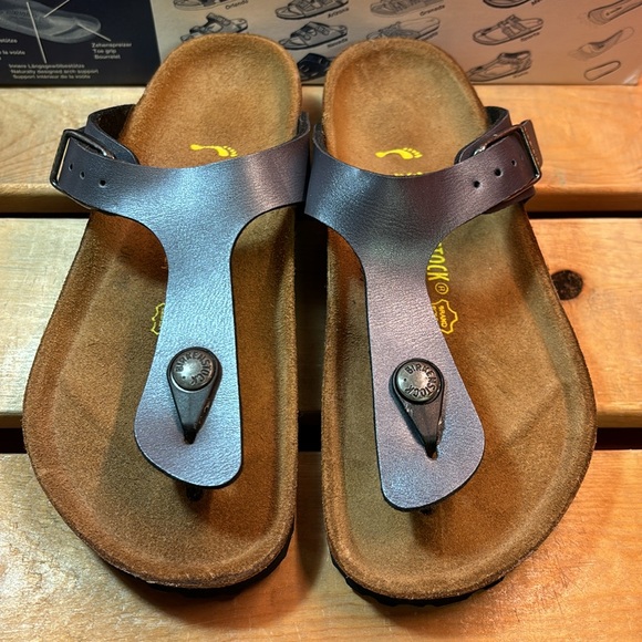 Birkenstock Kids Gizeh Sandals - Ice Pearl Onyx - Picture 2 of 7